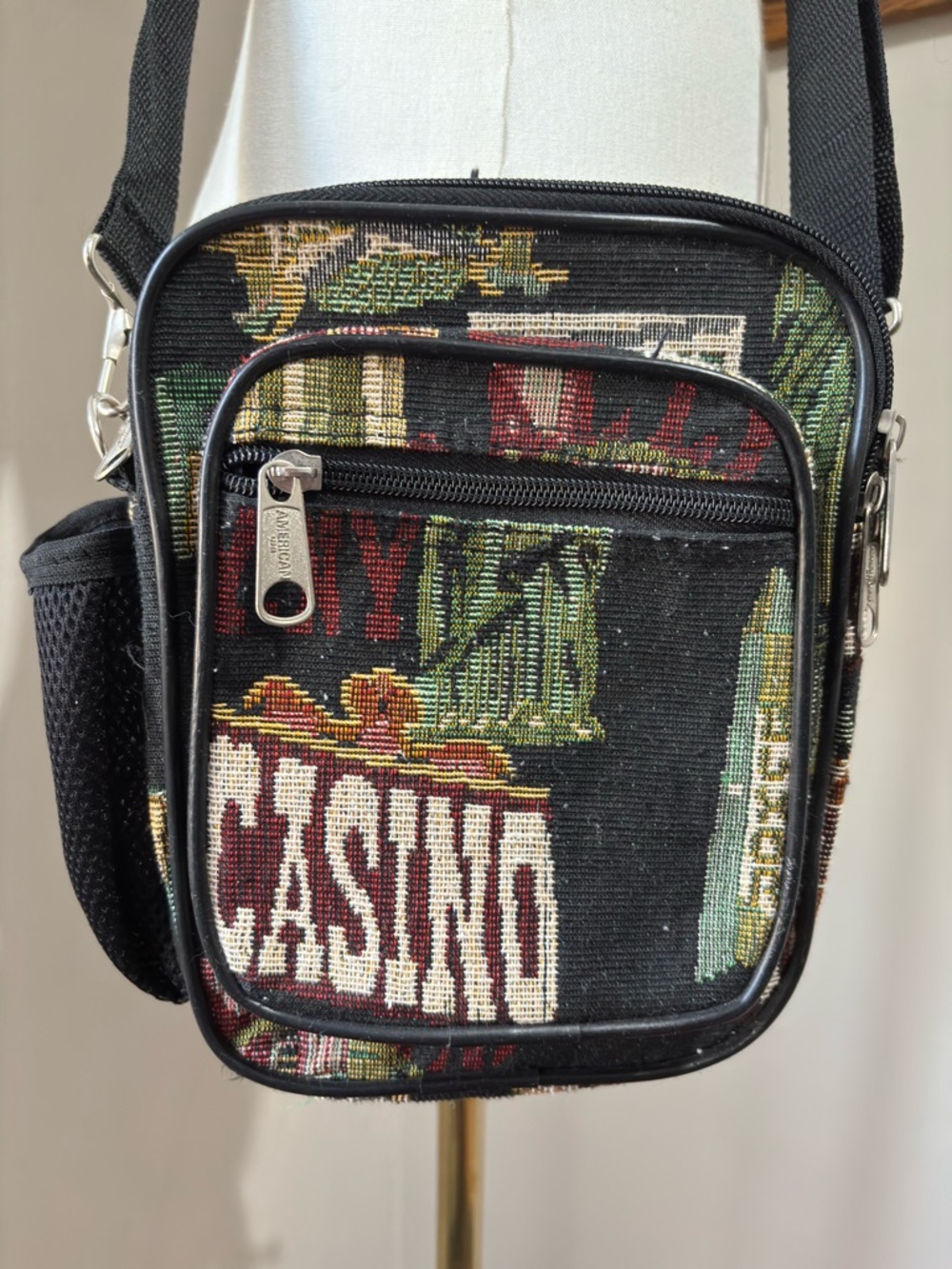 Vintage Crossbody Purse Bag Lot Beaded Leather Tapestry Casino Evening - Picture 8 of 16